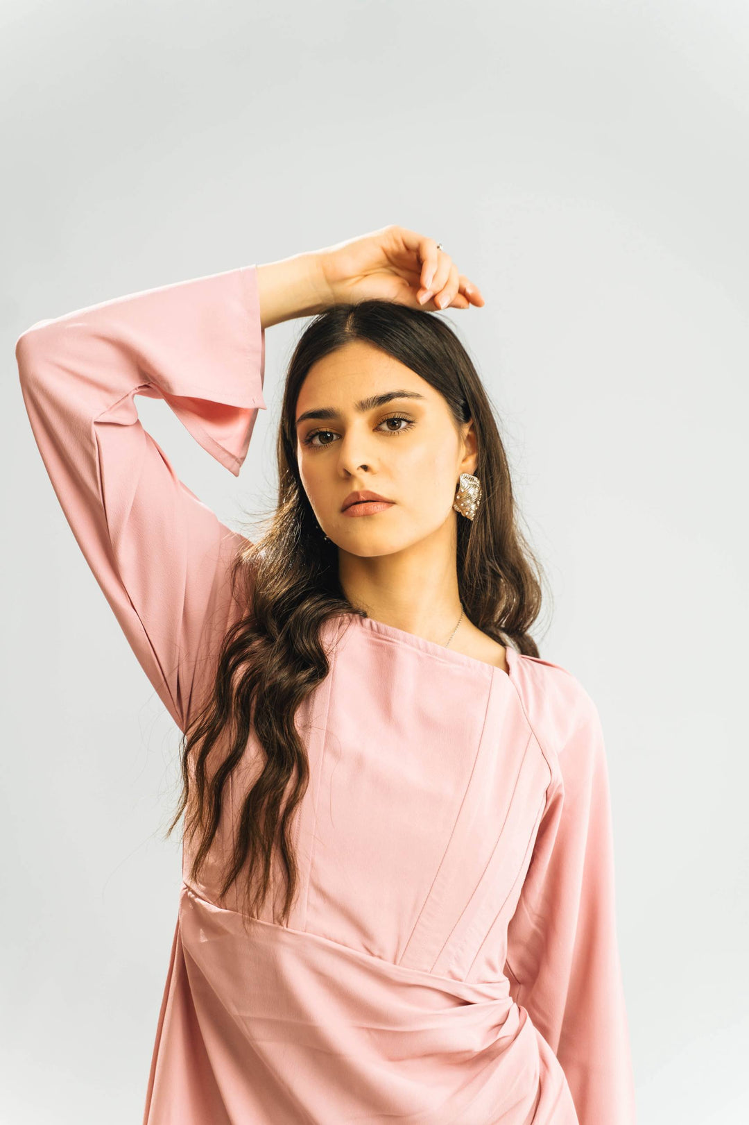 Rosélisse Lattice Cowl Dress