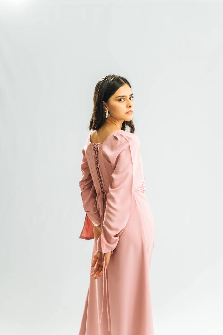 Rosélisse Lattice Cowl Dress