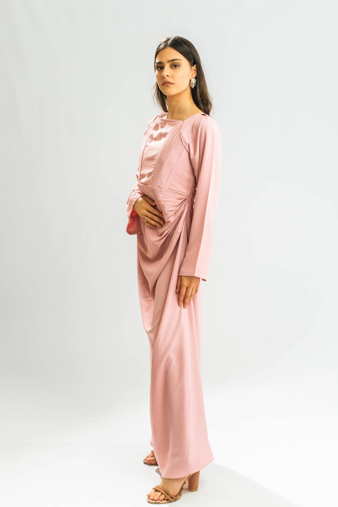 Rosélisse Lattice Cowl Dress