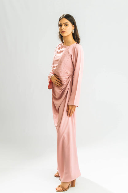 Rosélisse Lattice Cowl Dress