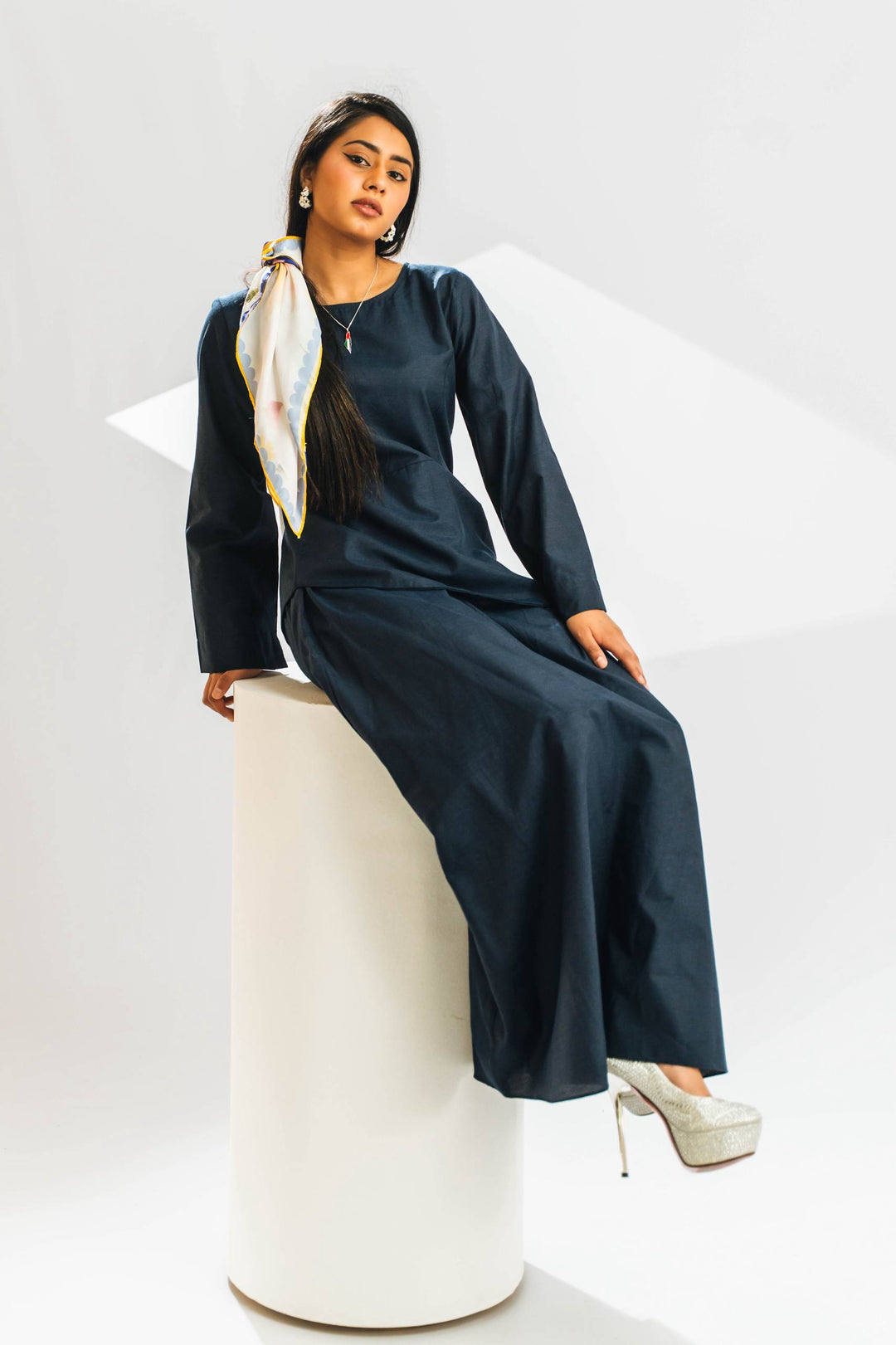 Azuré Linen Skirt Set