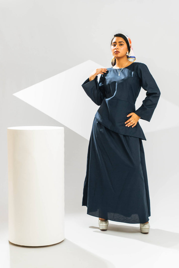 Azuré Linen Skirt Set