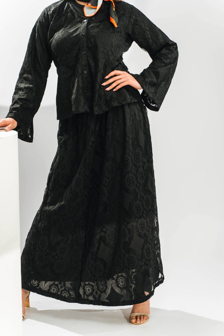 Kaenith Noir Skirt &amp; Shirt Set
