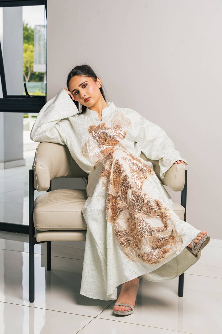 Jade green couture